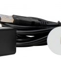 VersaPICK, USB installation set with 2 USB ports, design: oval, plastic, metal: aluminium 939756016