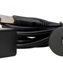 VersaPICK, USB installation set with 2 USB ports, design: oval, plastic, metal: black 939757017