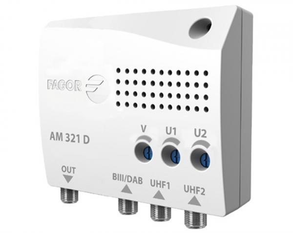 Ενισχυτής κεντρικός Fagor FG35382   FG AM 321 D 3 IN, BIII & DAB / UHF/ UHF, 30/38/38 DB, 108 DBΜV, LTE READY
