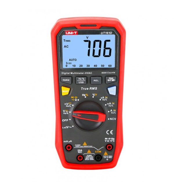Uni-T UT161D Ψηφιακό Πολύμετρο True RMS με Μέτρηση AC / DC / Θερμοκρασίας