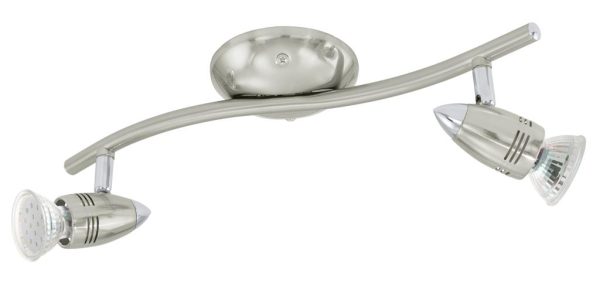 Eglo φωτιστικό απλίκα Magnum τοίχου inox 2*GU10 92642