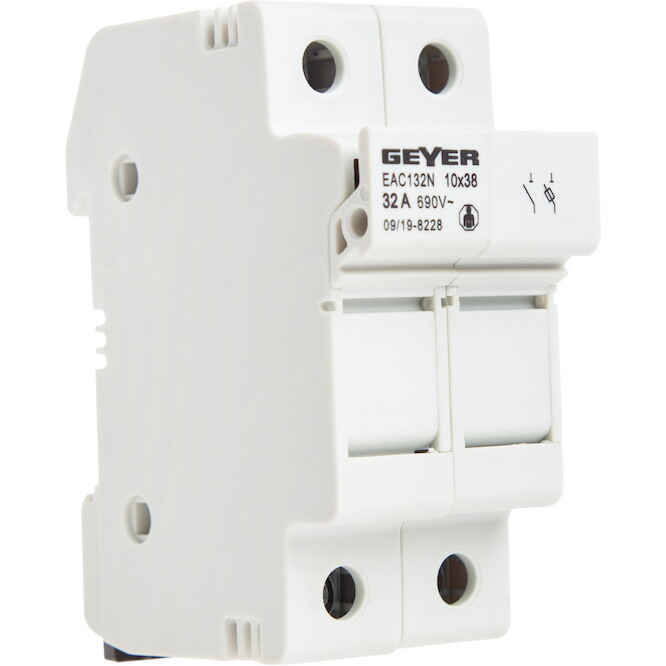 Geyer ασφαλειοθήκη AC ράγας 32Α χωρίς ένδειξη 10-38 EAC132N