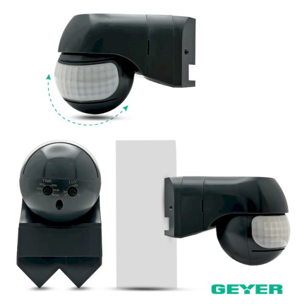 Επίτοιχος ανιχνευτής κίνησης IR 500W 220° 12m IP44 γκρι - Image 3