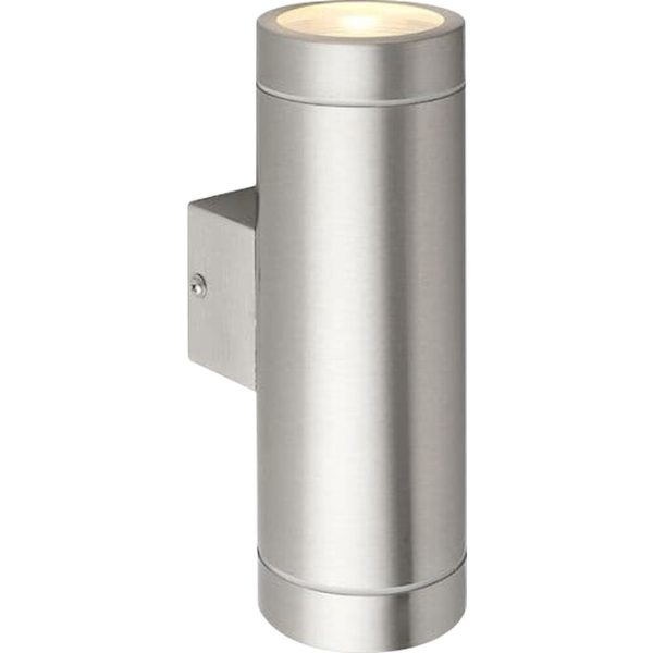 Geyer φωτιστικό εξωτερικό επίτοιχο 2*GU10 179059 ασημί χρώμα