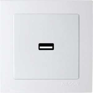 Πρίζα USB Geyer Nilson χωνευτή άσπρη 24111080