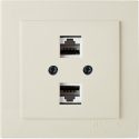 Πρίζα δικτύου διπλή Cat 5e Geyer Nilson 24121046 μπεζ