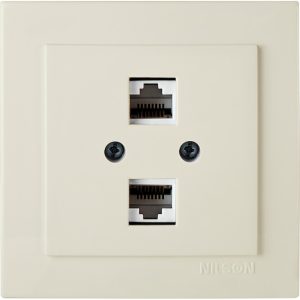Πρίζα δικτύου διπλή Cat 5e Geyer Nilson 24121046 μπεζ