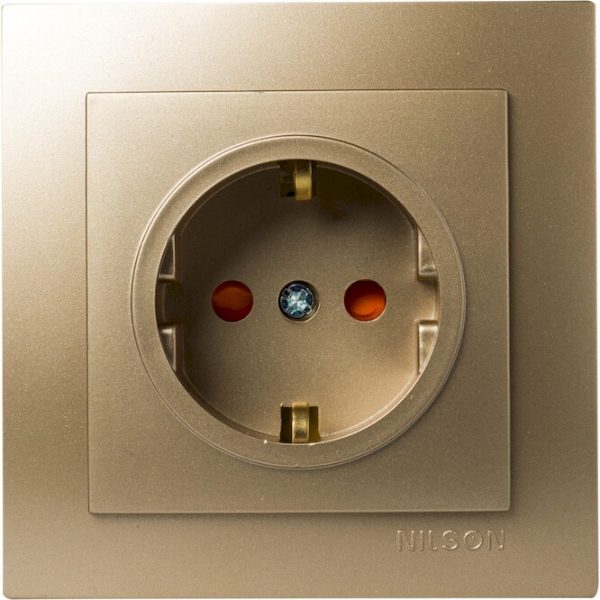 Πρίζα σούκο Geyer Nilson με προστασία σατινέ 24151019 - Image 2