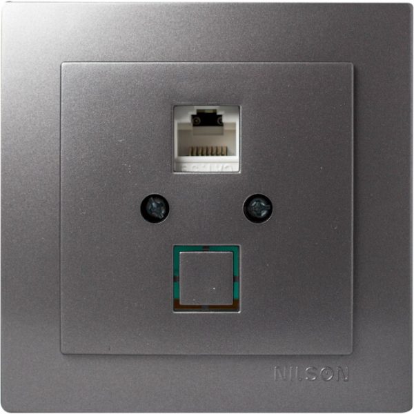 Πρίζα δικτύου Cat 6 Geyer Nilson ανθρακί 24161045 - Image 2