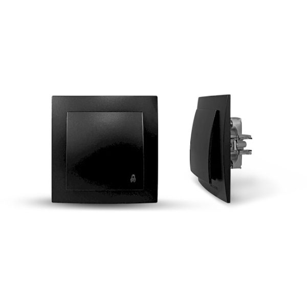 Μαύρο ματ μπουτόν κουδουνιού 12V-220V - Image 3