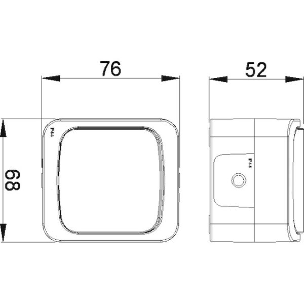 Επίτοιχος διακόπτης απλός IP44 λευκός - Image 2