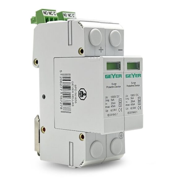 Aντικεραυνικό DC 2P τύπος T1+T2 1000V Geyer DC501655 - Image 3