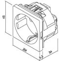 Πρίζα δικτύου 1 θέσης Λευκή Cat.5e RJ45 UTP KS