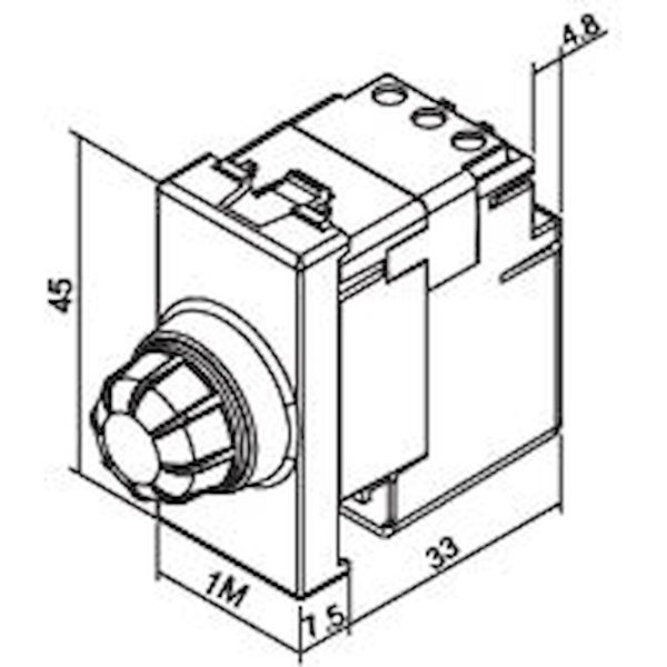 Προγραμματιζόμενος ρεοστάτης 40-400W/VA με περιστροφικό κομβίο ελέγχου και πιεζοδιακόπτη 1 θέσης  Λε - Image 3