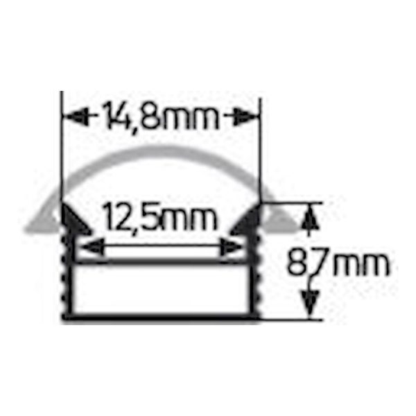 Προφίλ αλουμινίου AL024 για LED έως 10mm - Image 2