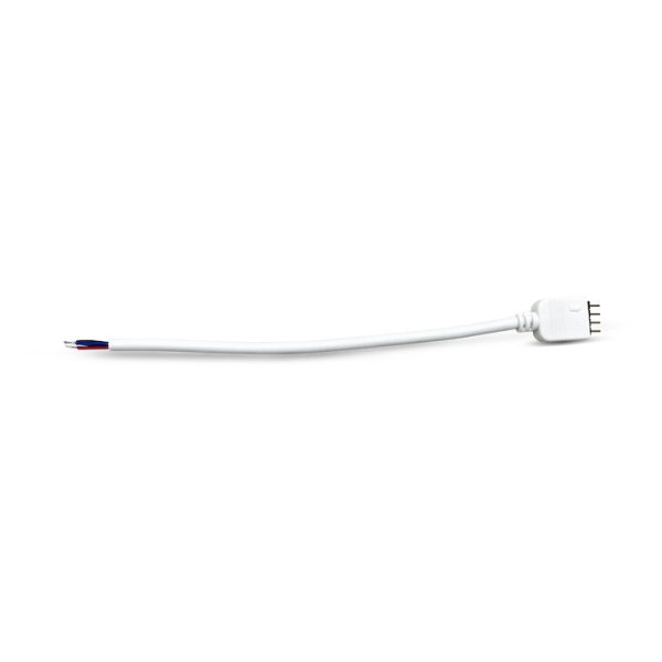Μούφα αρσενική για ταινία LED 10mm RGB λευκή
