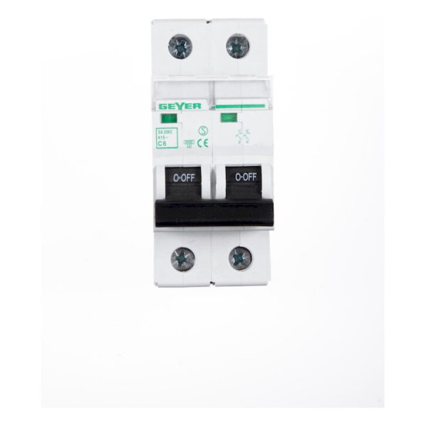 Geyer Αυτόματη ασφάλεια 2P C 6A 6kA EA206C