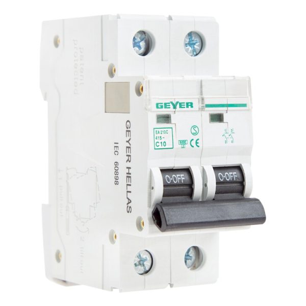 Geyer Αυτόματη ασφάλεια 2P C 10A 6kA EA210C - Image 2