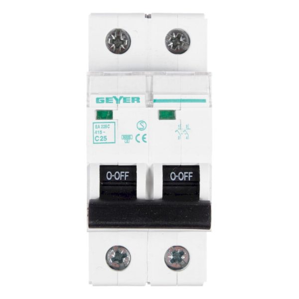 Geyer Αυτόματη ασφάλεια 2P C 25A 6kA EA225C - Image 2