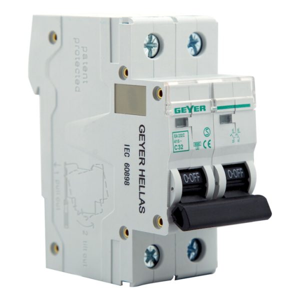 Geyer Αυτόματη ασφάλεια 2P C 32A 6kA EA232C - Image 2