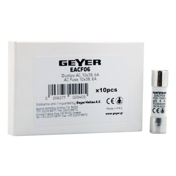 Geyer Ασφάλεια ΑC10x38 6Α EACF06