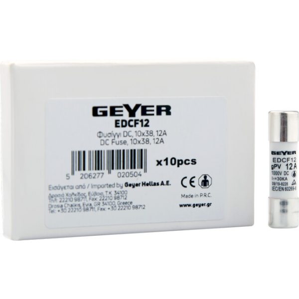 Geyer Ασφάλεια DC10x38 12Α EDCF12