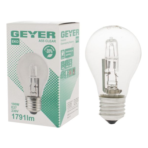 Geyer λαμπτήρας Αλογόνου A55 100W E27 FACL27100 - Image 2