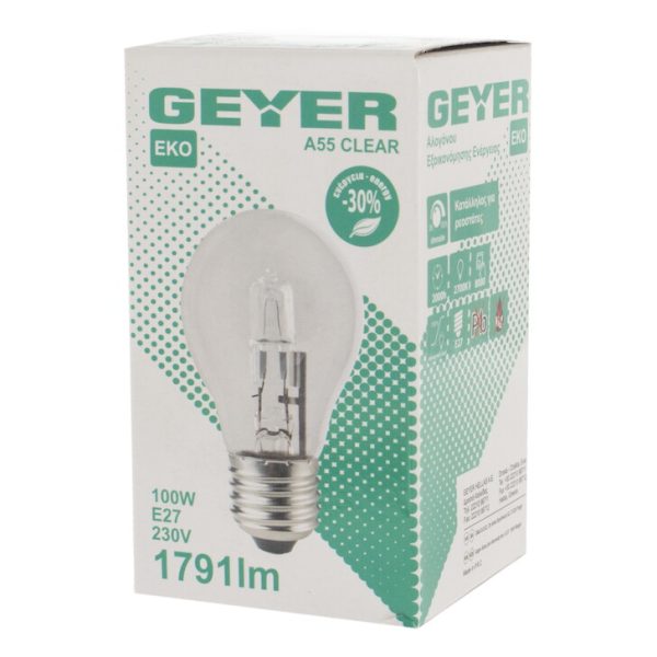 Geyer λαμπτήρας Αλογόνου A55 100W E27 FACL27100 - Image 3