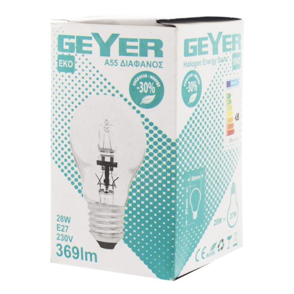 Geyer λαμπτήρας Αλογόνου A55 28W E27 FACL2728 - Image 2