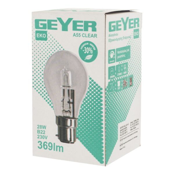 Geyer λαμπτήρας Αλογόνου 28W B22 FBCL2228