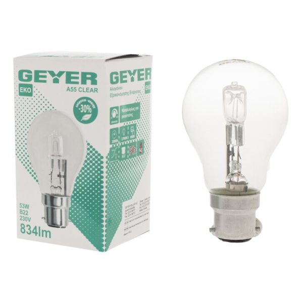 Geyer λαμπτήρας Αλογόνου 53W B22 FBCL2253