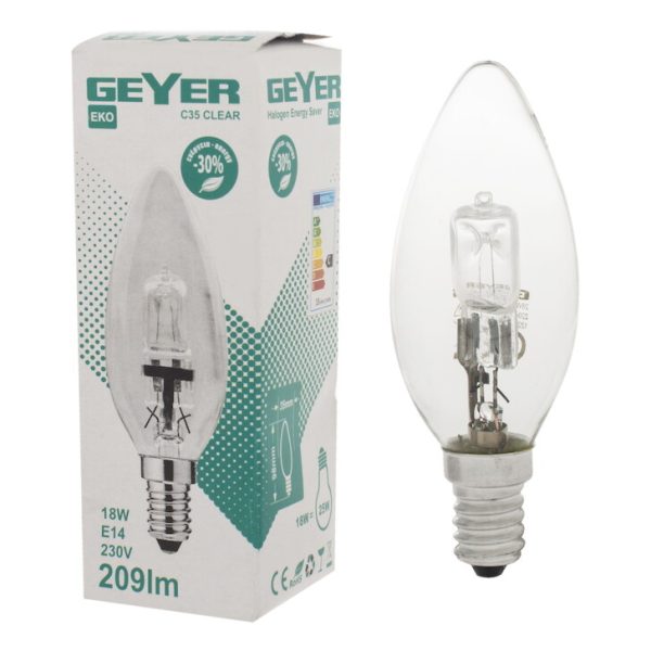 Geyer λαμπτήρας Αλογόνου C37 18W E14 FCCL1418 - Image 3