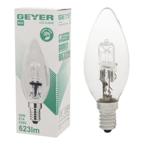 Geyer λαμπτήρας Αλογόνου C37 42W E14 FCCL1442 - Image 3