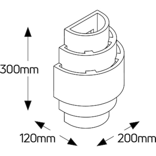 Geyer απλίκα γύψινη οβάλ 1*Ε14 FG300120WL - Image 2