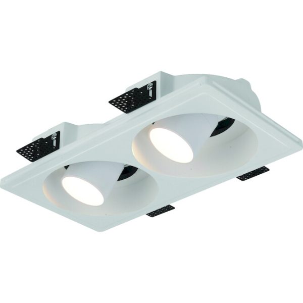 Geyer Γύψινο spot ρυθμιζόμενο 2xGU10 170x170mm FG320170AR - Image 2