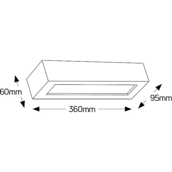 Geyer απλίκα γύψινη Recta 1*G9 FGA36095UD - Image 2