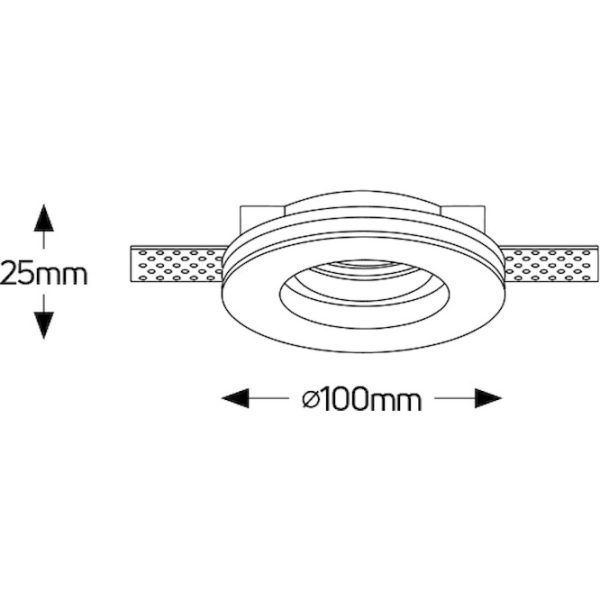 Geyer Γύψινο spot GU10 Φ100mm FGC100R - Image 2