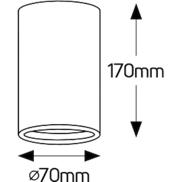 Geyer Γύψινο spot επίτοιχο 1xGU10 70x170mm FGC70170SM - Image 3