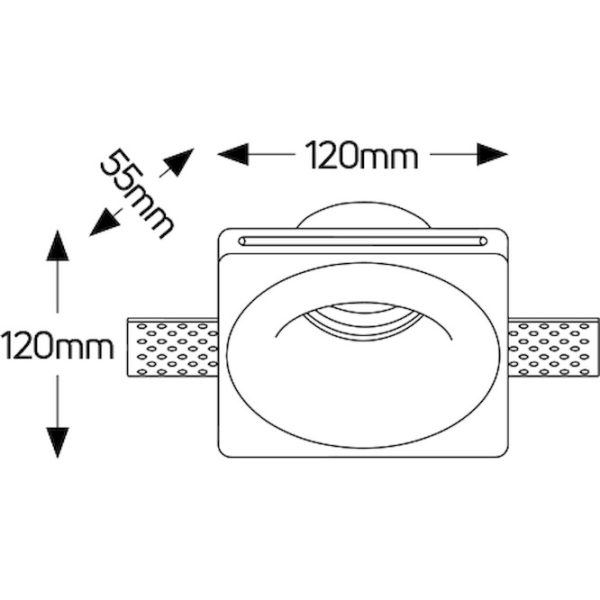 Geyer Γύψινο spot GU10 120x120mm FGS120R1 - Image 3