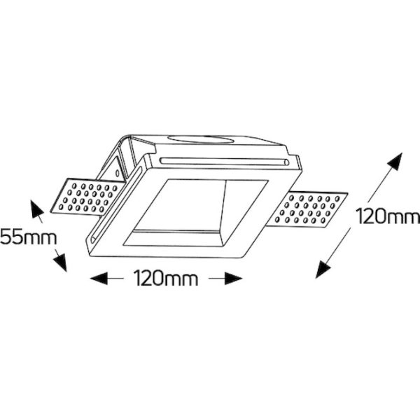 Geyer γύψινο φωτιστικό FGS120W 12*12 - Image 2