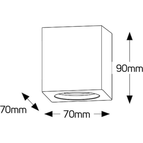 Geyer Γύψινο spot οροφής 1xGU10 FGS7090SM - Image 3