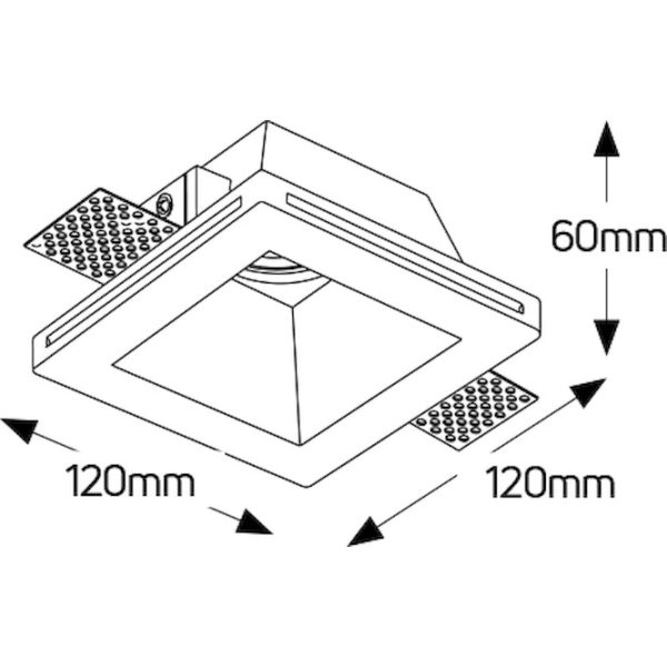 Geyer Γύψινο spot 1xGU10 FGSQ120R2 - Image 3
