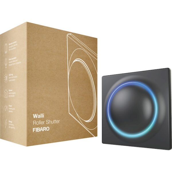 FIBARO Διακόπτης ρολών (Ανθρακί) - Σειρά Walli FGWREU-111-8 - Image 2