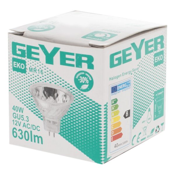 Geyer λαμπτήρας Αλογόνου Spot MR16 40W GU5.3 FHM40 - Image 2
