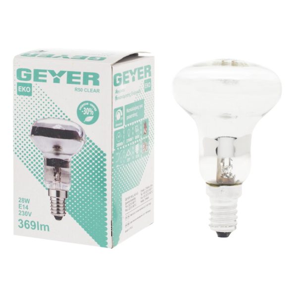 Geyer λαμπτήρας Αλογόνου R50 28W E14 FK1428