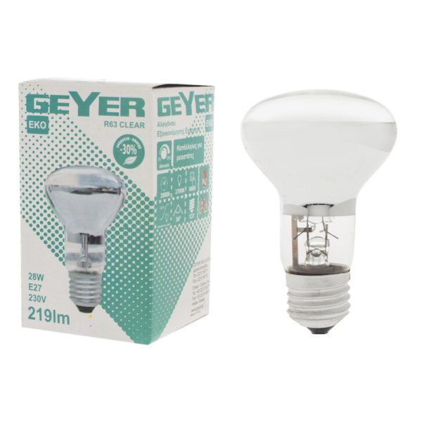 Geyer λαμπτήρας Αλογόνου R63 28W E27 FK2728 - Image 2