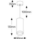 Geyer Κρεμαστό spot GU10 λευκό FP60130GU10W