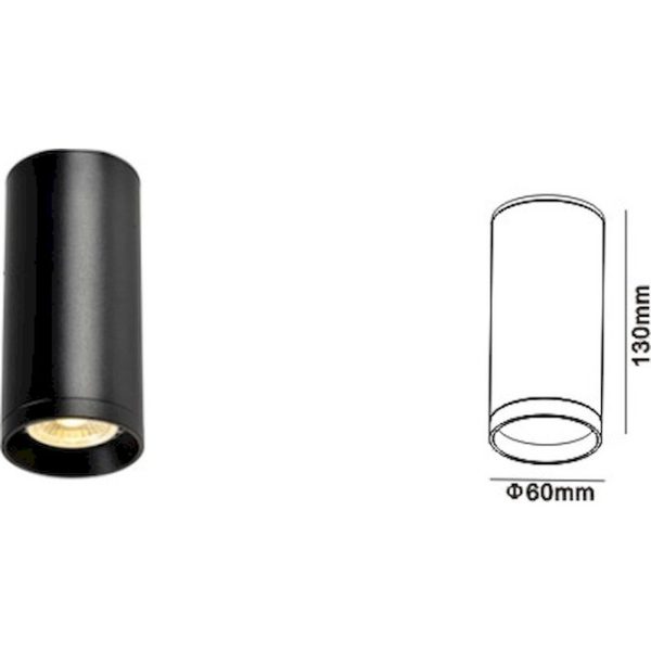 Geyer spot aluminium Black FS60130GU10B GU10 - Image 3