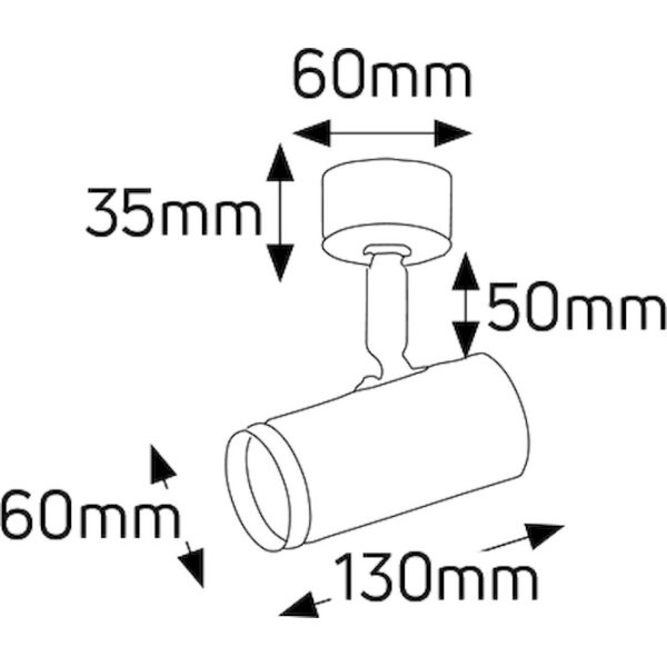 Geyer Ρυθμιζόμενο επίτοιχο spot GU10 μαύρο FW60180GU10B - Image 2