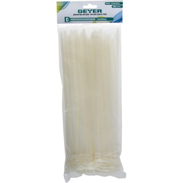 Geyer Δεματικά 7.6x300mm λευκά (100τμχ) G7.6CT300W